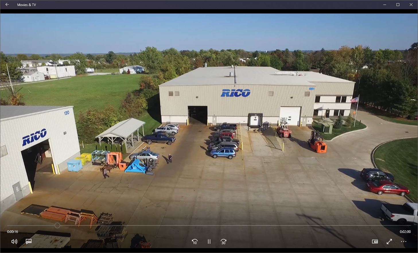 RICO Manufacturing Aerial Video Promo