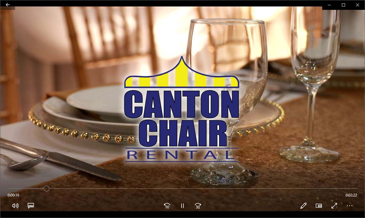 Showcase Video for Canton Chair Rental