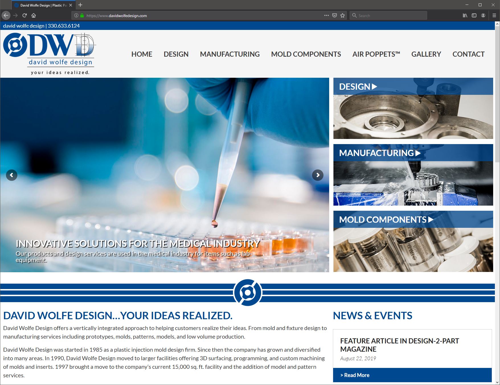 David Wolfe Design of Akron Launches New Website