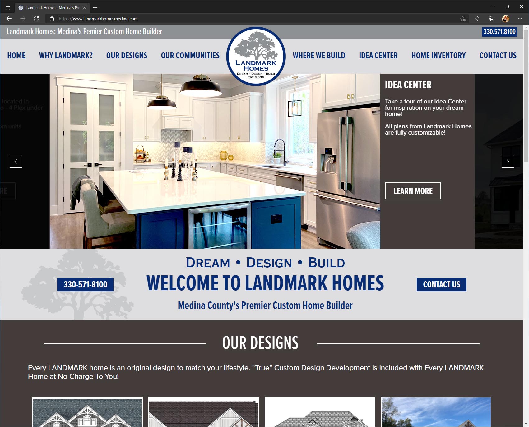 Landmark Homes of Medina Launches New Website