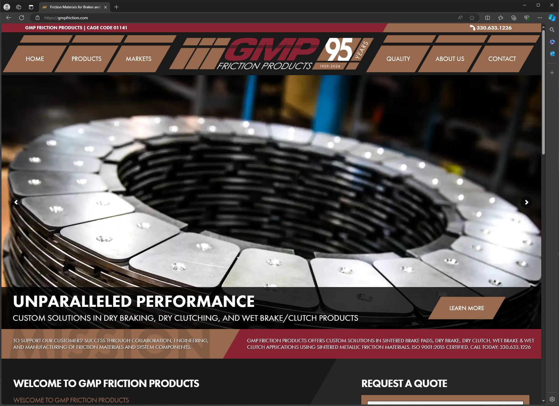 Featured image for “New Website for GMP Friction Products”