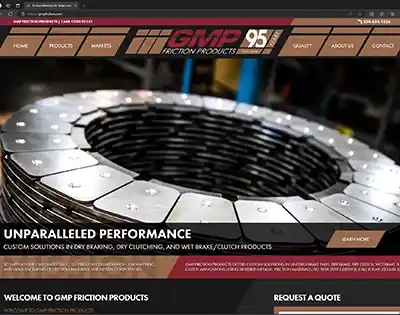 Custom, Responsive Web Design | Professional Photography | GMP Friction Products, Akron, Ohio